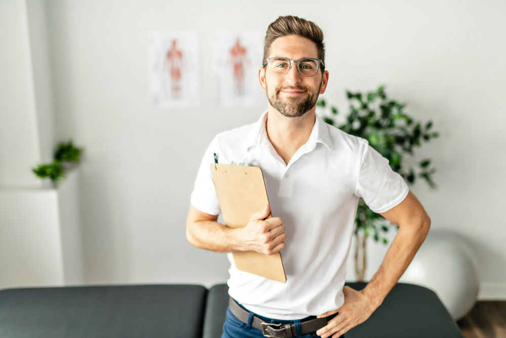 Resident holding medical files during addiction treatment in Memphis, Tennessee
