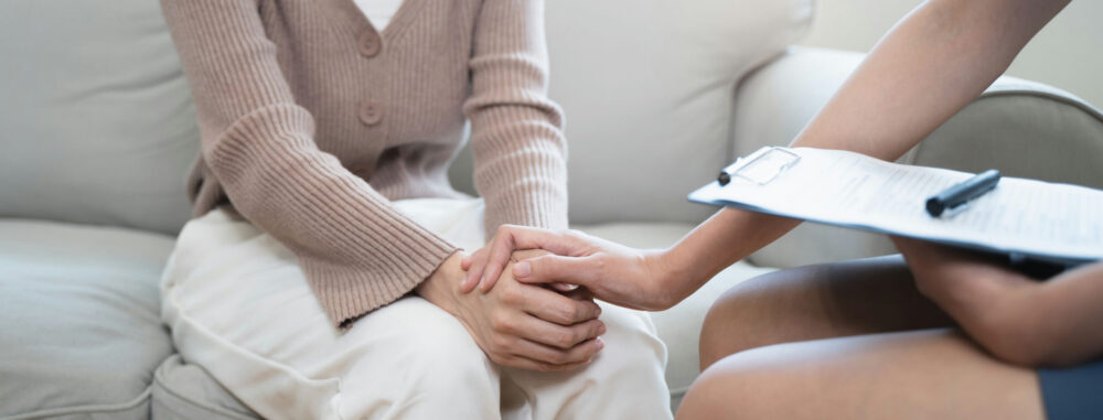 woman attending holistic mental health treatment session